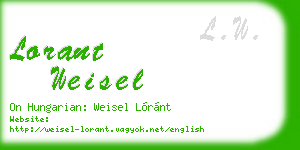 lorant weisel business card