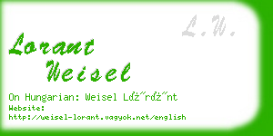 lorant weisel business card